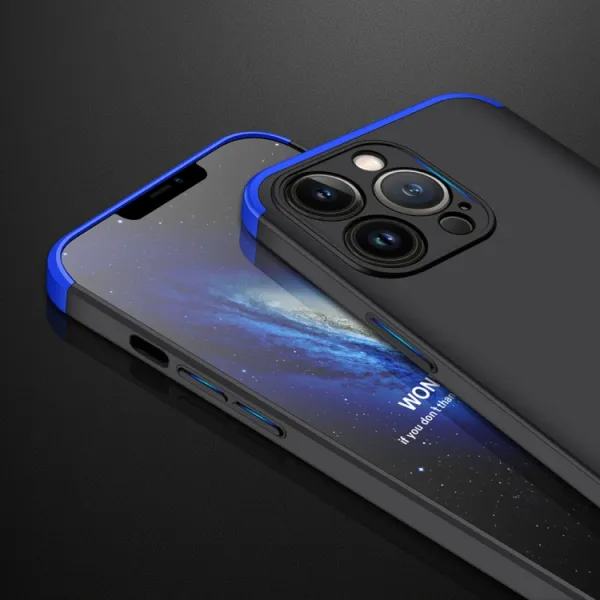 360° Ochranný kryt Apple iPhone 13 Pro čierny-modrý