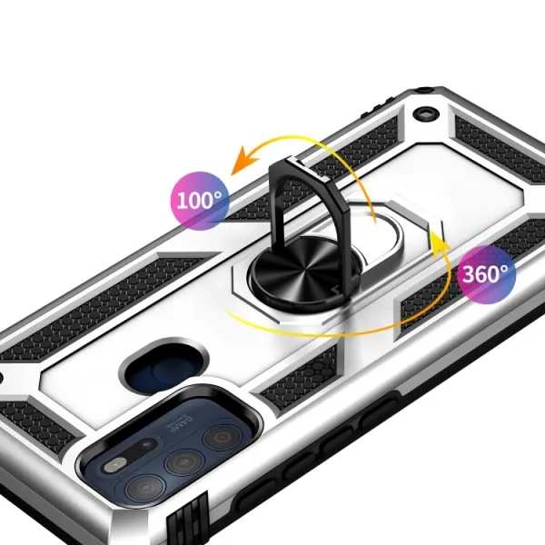 RING Ochranný obal pre Motorola Moto G60s strieborný