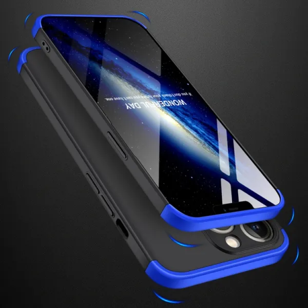360° Ochranný kryt Apple iPhone 13 Pro čierny-modrý