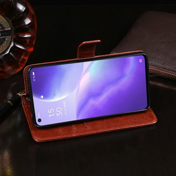 IDEWEI Peňaženkový kryt Oppo Find X3 Lite 5G biely