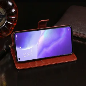 IDEWEI Peňaženkový kryt Oppo Find X3 Lite 5G biely