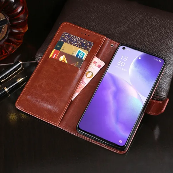 IDEWEI Peňaženkový kryt Oppo Find X3 Lite 5G biely