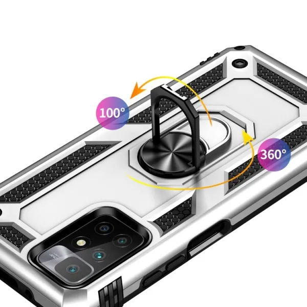 RING Ochranný obal pre Xiaomi Redmi 10 / Redmi 10 2022 strieborný