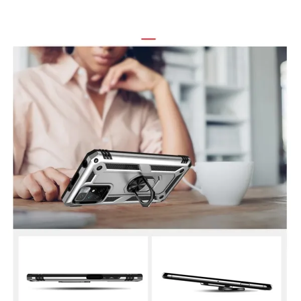 RING Ochranný obal pre Xiaomi Redmi 10 / Redmi 10 2022 strieborný
