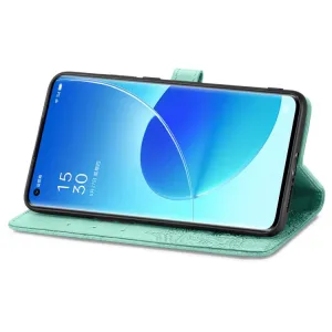 ART Peňaženkový kryt Oppo Reno6 Pro 5G (Mediatek) ORNAMENT zelený