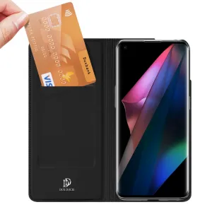 DUX Peňaženkový kryt Oppo Find X3 Pro 5G čierny