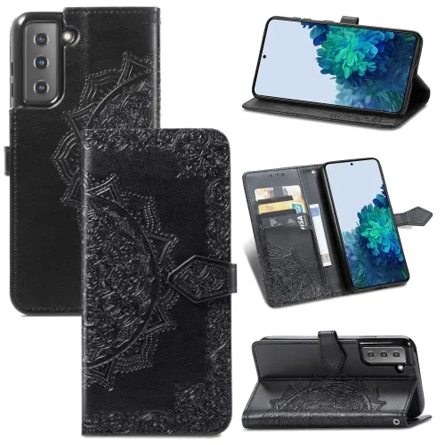 ART Peňaženkový kryt Samsung Galaxy S22 Plus 5G ORNAMENT čierny