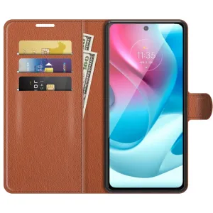 LITCHI Ochranný kryt pre Motorola Moto G60s hnedý