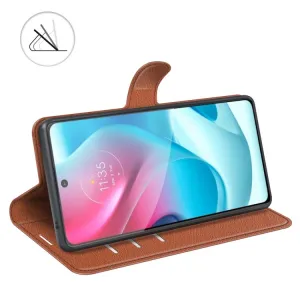 LITCHI Ochranný kryt pre Motorola Moto G60s hnedý