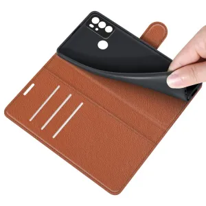 LITCHI Ochranný kryt pre Motorola Moto G60s hnedý