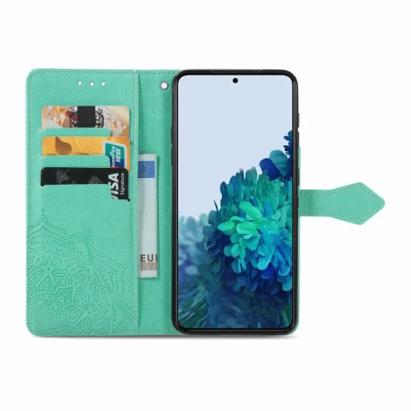 ART Peňaženkový kryt Samsung Galaxy S22 Plus 5G ORNAMENT zelený