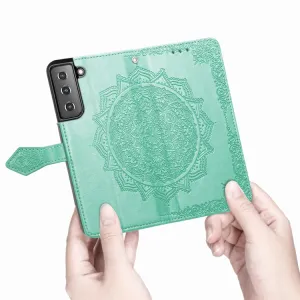 ART Peňaženkový kryt Samsung Galaxy S22 Plus 5G ORNAMENT zelený