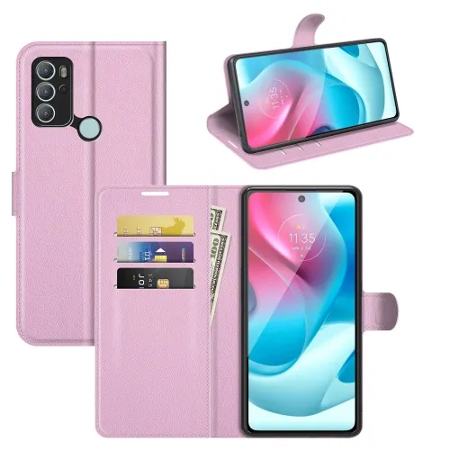 LITCHI Ochranný kryt pre Motorola Moto G60s ružový