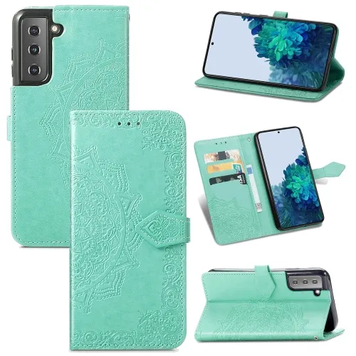 ART Peňaženkový kryt Samsung Galaxy S22 Plus 5G ORNAMENT zelený