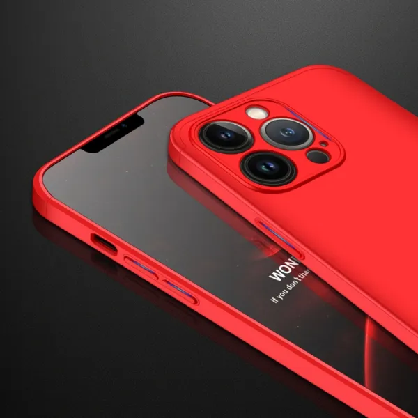 360° Ochranný kryt Apple iPhone 13 Pro Max červený