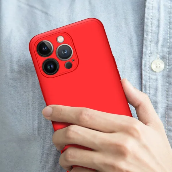 360° Ochranný kryt Apple iPhone 13 Pro Max červený