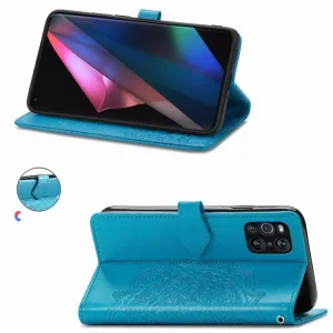 ART Peňaženkový kryt Oppo Find X3 Pro 5G ORNAMENT modrý