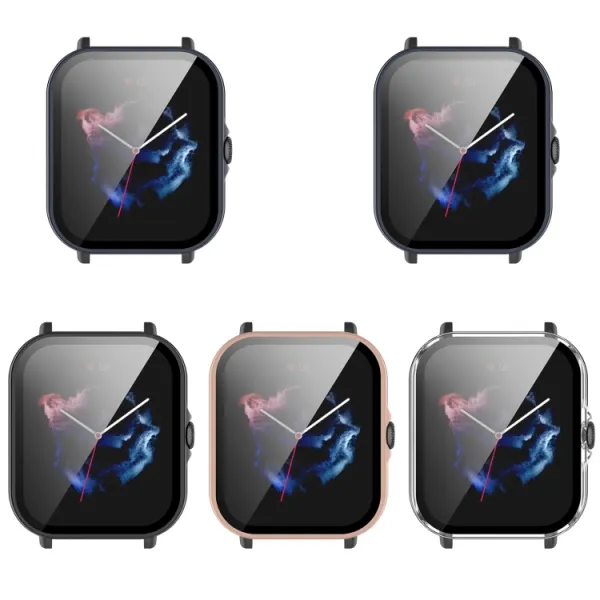 Plastový obal s ochranným sklom pre Xiaomi Amazfit GTS 3 modrý