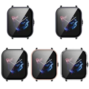 Plastový obal s ochranným sklom pre Xiaomi Amazfit GTS 3 modrý