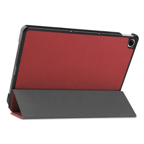 LEATHER Zaklápací obal Realme Pad tmavočervený