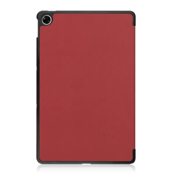 LEATHER Zaklápací obal Realme Pad tmavočervený