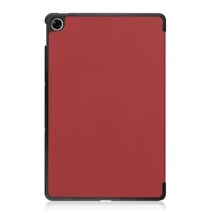 LEATHER Zaklápací obal Realme Pad tmavočervený