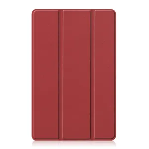 LEATHER Zaklápací obal Realme Pad tmavočervený