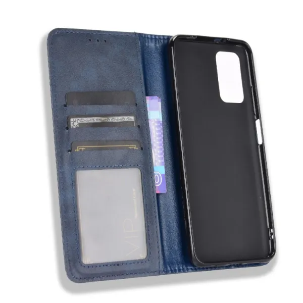 BUSINESS Peňaženkový kryt pre Xiaomi Redmi 9T modrý