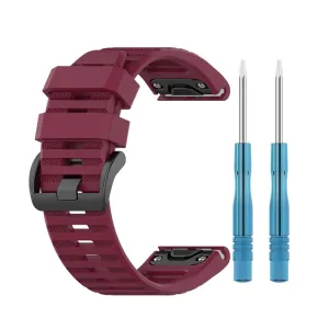 SILICONE Remienok Garmin Fenix 3 / 3HR / 5X / 5 Plus / 6X / 6X Pro bordová