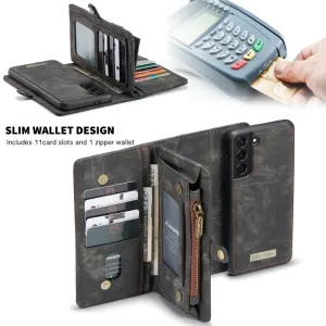 WALLET Ochranný kryt s peňaženkou 2v1 pre Samsung Galaxy S21 Plus 5G čierny