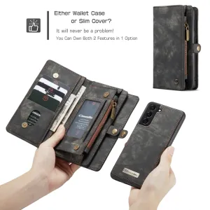 WALLET Ochranný kryt s peňaženkou 2v1 pre Samsung Galaxy S21 Plus 5G čierny