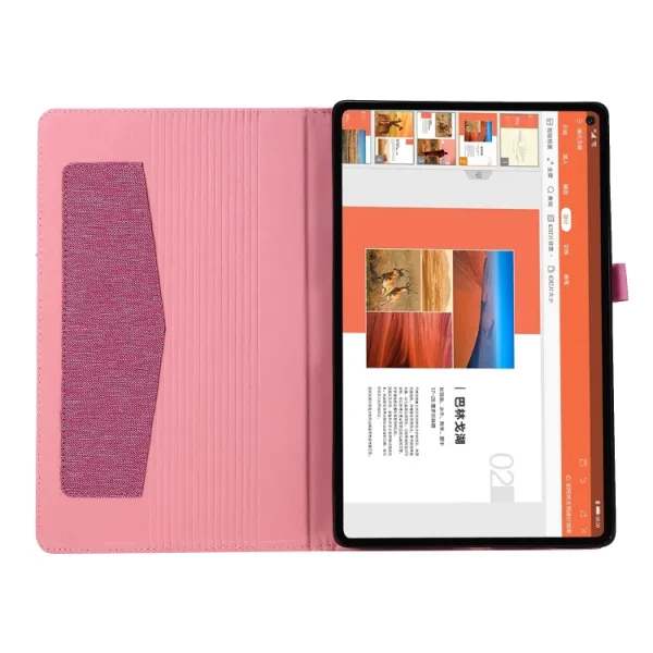 FABRIC Zaklápací obal pre Realme Pad ružový