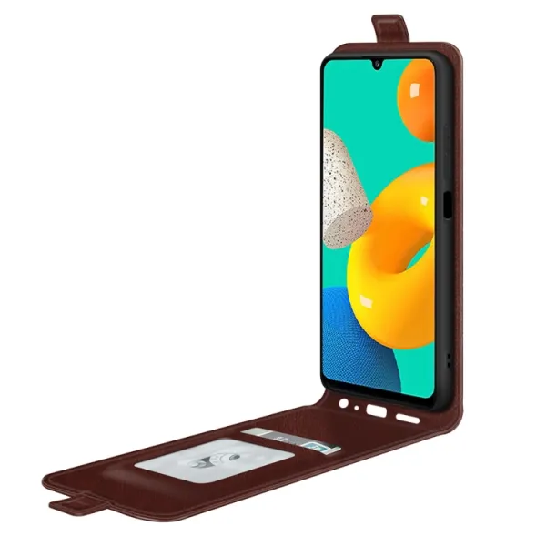 Vyklápacie puzdro Samsung Galaxy M32 hnedé