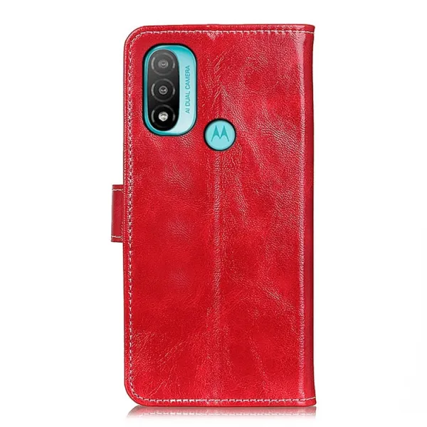 RETRO Peňaženkový obal Motorola Moto E20 / E30 / E40 červený