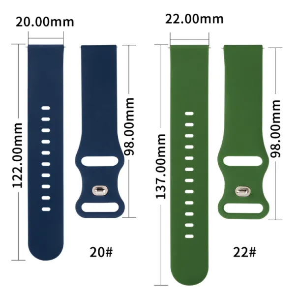 BUTTERFLY Silikónový remienok pre Honor MagicWatch 2 46mm modrý