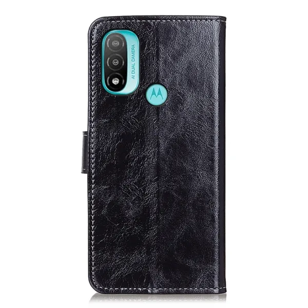 RETRO Peňaženkový obal Motorola Moto E20 / E30 / E40 čierny