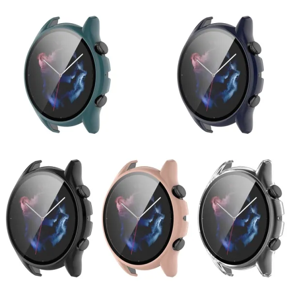 Obal s tvrdeným sklom pre Amazfit GTR 3 / GTR 3 Pro modrý
