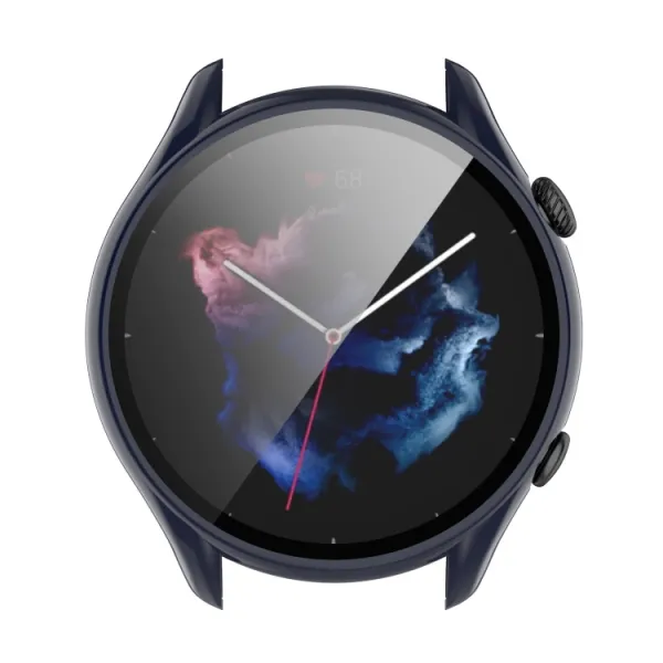 Obal s tvrdeným sklom pre Amazfit GTR 3 / GTR 3 Pro modrý