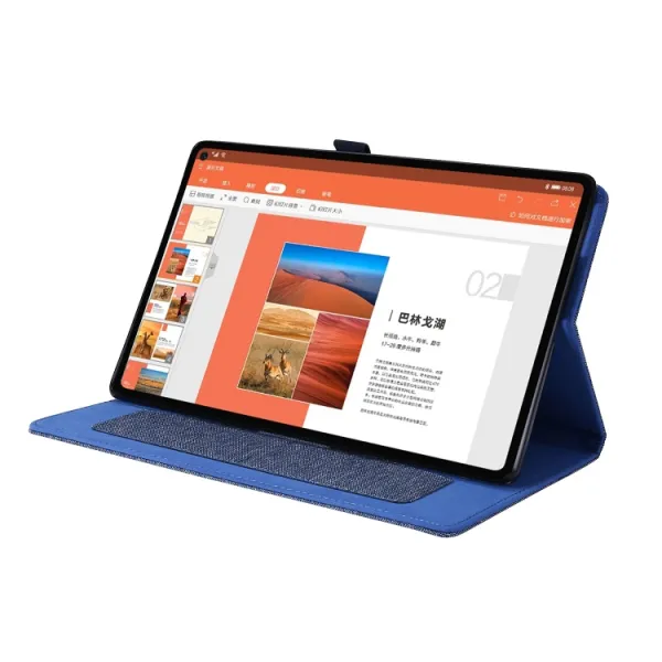 FABRIC Zaklápací obal pre Realme Pad modrý