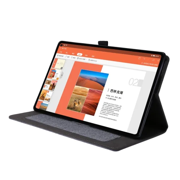 FABRIC Zaklápací obal pre Realme Pad šedý