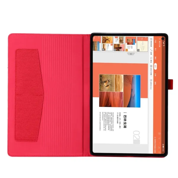 FABRIC Zaklápací obal pre Realme Pad červený
