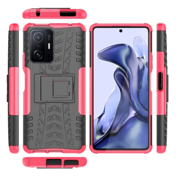 STAND Extra odolný obal Xiaomi 11T / 11T Pro ružový