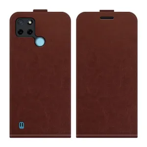 Vyklápacie puzdro Realme C21Y / C25Y hnedé