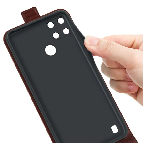 Vyklápacie puzdro Realme C21Y / C25Y hnedé
