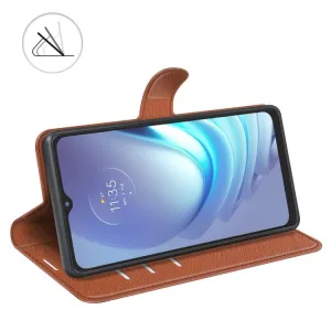 LITCHI Ochranný kryt pre Motorola Moto G50 hnedý