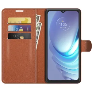 LITCHI Ochranný kryt pre Motorola Moto G50 hnedý
