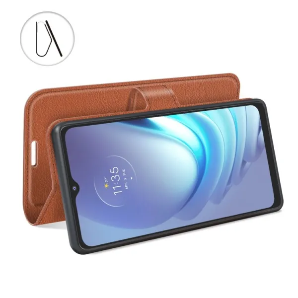 LITCHI Ochranný kryt pre Motorola Moto G50 hnedý