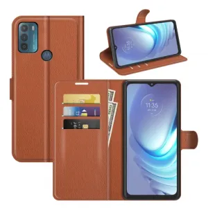 LITCHI Ochranný kryt pre Motorola Moto G50 hnedý