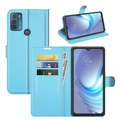 LITCHI Ochranný kryt pre Motorola Moto G50 modrý