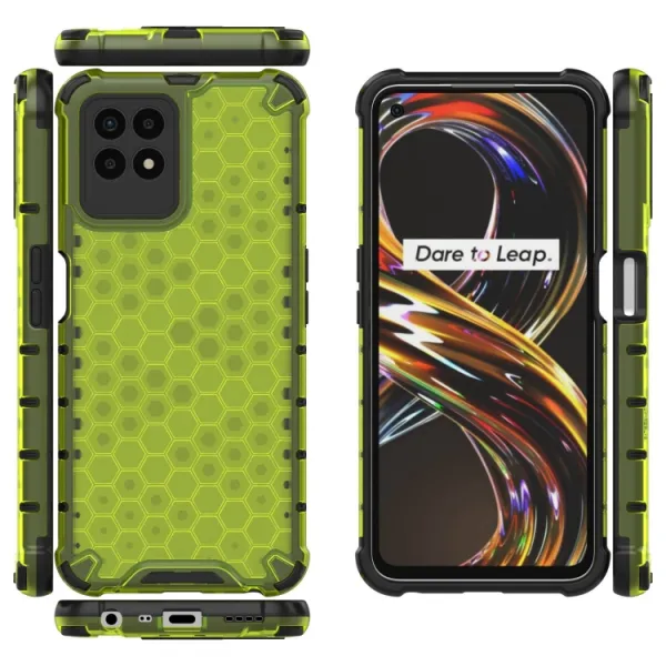 HONEYCOMB Ochranný kryt Realme 8i zelený